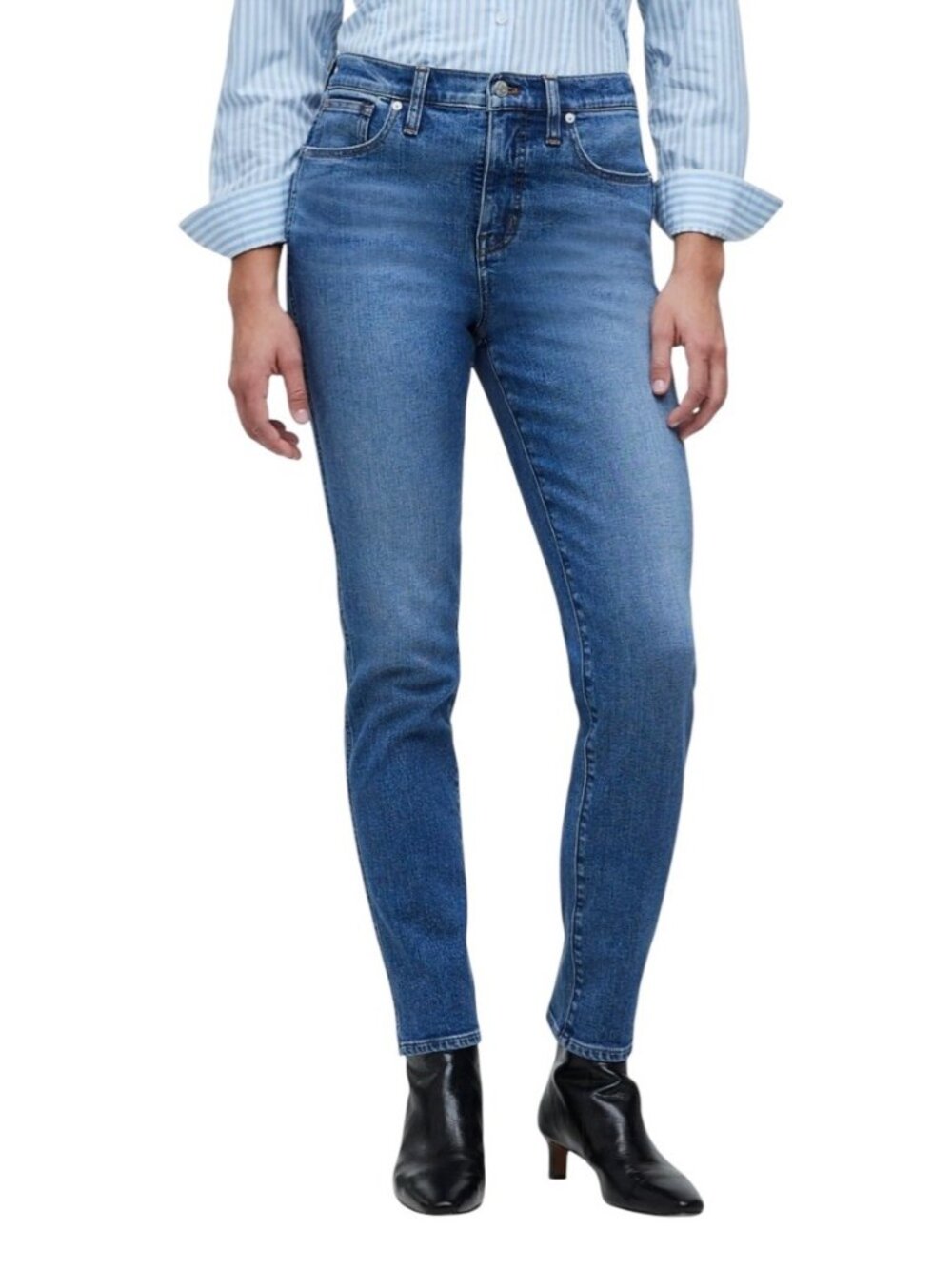 Madewell Blue Stovepipe Slim Straight Leg Jeans Fall-Ready